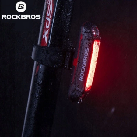 Rockbros A54BK Fahrradrücklicht + Micro USB - USB-A Kabel - Schwarz