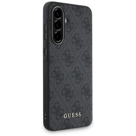 Guess 4G Metal Gold Logo Case für Samsung Galaxy A56 - Schwarz