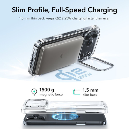 ESR CLASSIC HYBRID KICKSTAND MAGSAFE IPHONE 17 PRO MAX CLEAR