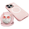 Etui Nimmy Glasses Cool Cat MagSafe do iPhone 16 Pro różowy