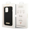 Guess Silicone Logo Plate MagSafe - Etui iPhone 14 Pro (czarny)