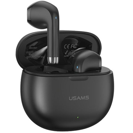 USAMS Słuchawki Bluetooth 5.3 TWS Rhymbo Series bezprzewodowe czarny/black BHUYO01 (US-YO17)
