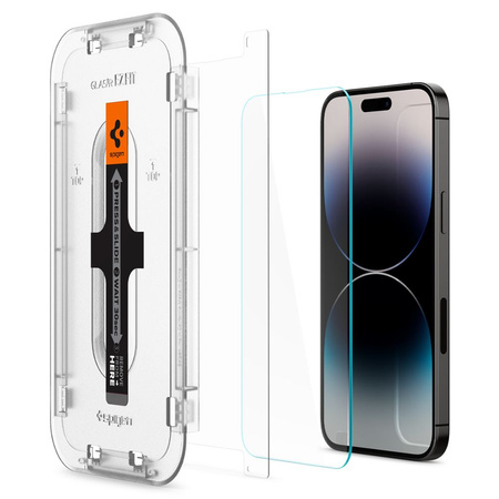 GEHÄRTETES GLAS Spigen GLAS.TR „EZ FIT“ 2ER-PACK IPHONE 14 PRO MAX KLAR