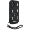 Etui Karl Lagerfeld Saffiano Crystals w/Chain na iPhone 16 - czarne