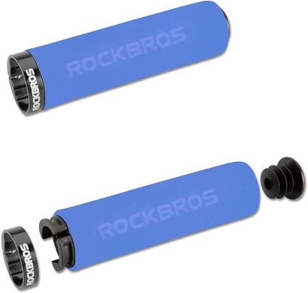 Rockbros BT1001BLBK Schwamm-Fahrradlenkergriffe – Blau und Schwarz