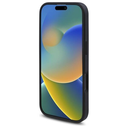 Original Handyhülle IPHONE 16 PRO Guess Hardcase 4G Flowers Print MagSafe (GUHMP16LP4ROPEMCK) schwarz