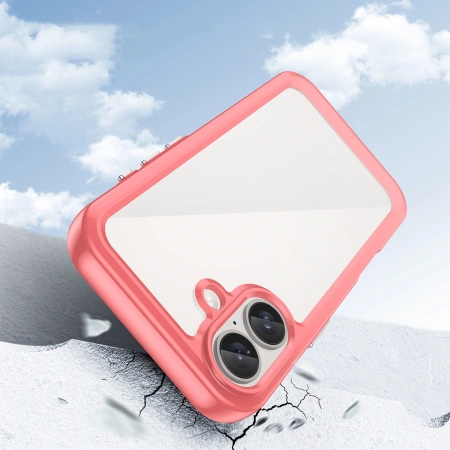 Outer Space Case mit Gelrahmen für iPhone 16 – rot