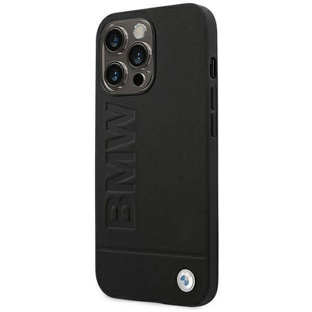 BMW Leather Hot Stamp – Etui iPhone 14 Pro Max (Czarny)