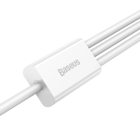Baseus Superior 3w1 kabel USB - Lightning / USB Typ C / micro USB 3,5 A 1,5 m Biały (CAMLTYS-02)