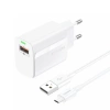 FONENG ładowarka sieciowa EU64 18W 1xUSB QC3.0 + kabel Micro Biały