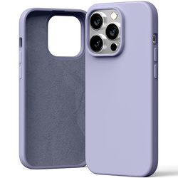 MERCURY SILICONE CASE IPHONE 15 PRO (6.1), LAVENDER GRAY / LAWENDOWY