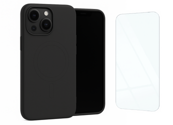 Etui do iPhone 14 Pro czarne MagSafe + Szkło