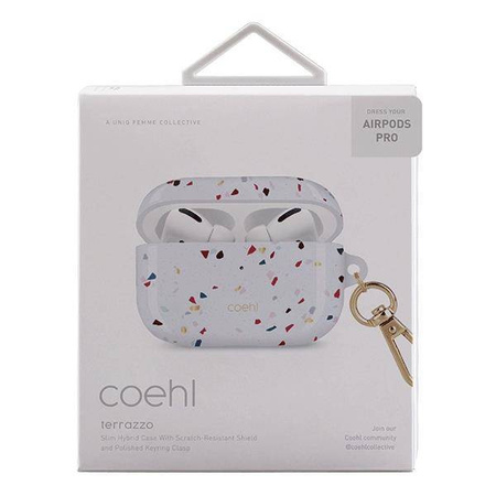 UNIQ Coehl Terrazzo AirPods Pro case white/natural white