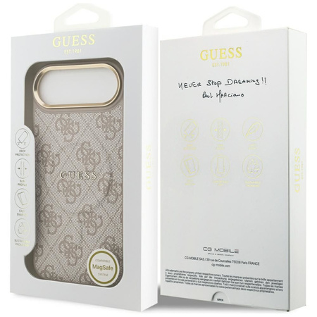 GUESS futerał do IPHONE 17 Air kompatybilny z MagSafe GUHMP17MP4MSEGCP (PU 4G W/ Classic) różowy