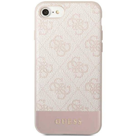 Guess GUHCI8G4GLPI iPhone 7/8/SE 2020/ 2022 rosa/rosa Hartschale 4G Stripe Collection