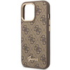 Original Case IPHONE 14 PRO MAX Guess Hard Case 4G Vintage Gold Logo (GUHCP14XHG4SHW) brown