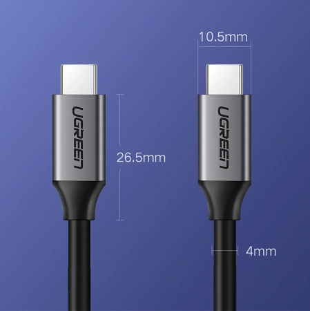 UGREEN USB-C 3.1 Cable Power Delivery 60W 1.5m (Black)