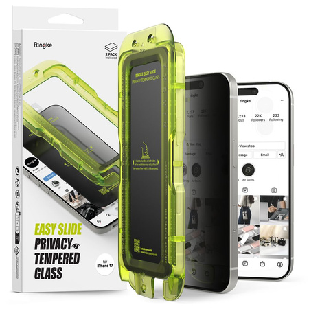 SZKŁO PRYWATYZUJĄCE RINGKE EASY SLIDE 2-PACK IPHONE 17 PRIVACY