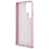 Original Case SAMSUNG GALAXY S25 ULTRA Karl Lagerfeld Saffiano Full Wrapped Elongated Metal Logo MagSafe pink