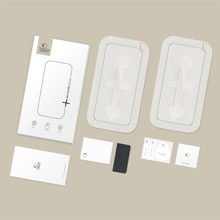 SZKŁO HARTOWANE TECH-PROTECT QUICK SET+ 2-PACK IPHONE 16 PRO MAX BLACK