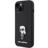 Etui Karl Lagerfeld Silicone Ikonik Metal Pin na iPhone 15 - czarne