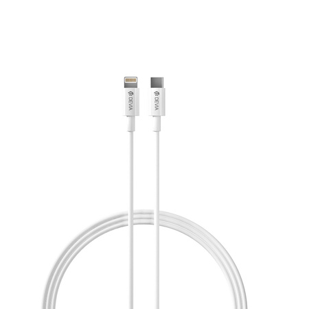 Devia ładowarka sieciowa Smart PD GaN 30W 1x USB-C biała + kabel USB-C - Lightning