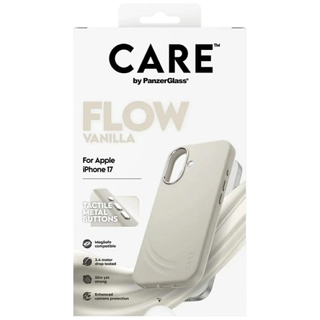 CARE by PanzerGlass FLOW MagSafe Hülle für iPhone 17 - Beige