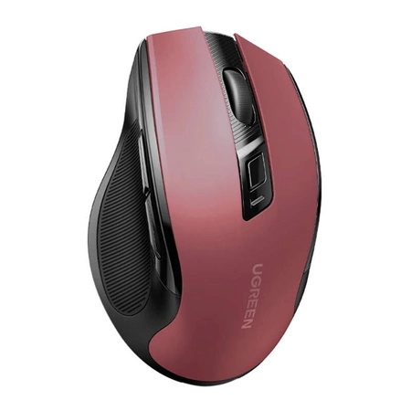 Ugreen MU006 kabellose optische Maus USB 2,4 GHz / Bluetooth 5.0 4000 DPI – rot