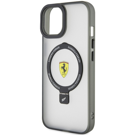 Ferrari FEHMP15SUSCAK iPhone 15 6.1&quot; black/black hardcase Ring Stand 2023 Collection MagSafe