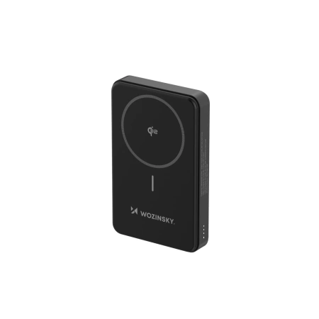 Powerbank Wozinsky WLWP-10KA0Y3S 22,5W PD Qi2 10000 mAh, mit Ständer, 1x USB-A, 1x USB-C - schwarz