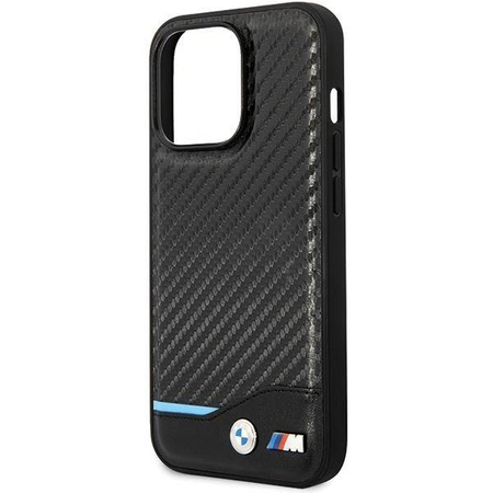 Case BMW BMHCP13L22NBCK iPhone 13 Pro / 13 6.1&quot; black/black hardcase Leather Carbon