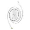 Baseus Free2Pull einziehbares USB-C/ Lightning -Kabel 20 W 1 m – weiß