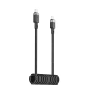 Acefast C14-03 USB-C - USB-C Federkabel 480Mb/s 3A 1,2m - Schwarz