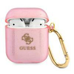 Guess GUA2UCG4GP AirPods cover różowy/pink Glitter Collection