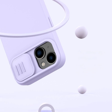 Nillkin CamShield Silky Silikonhülle iPhone 14 Plus Hülle mit Kameraschutz Lila