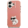 Karl Lagerfeld IML Aquarelle Choupette &amp; Logo iPhone 16 Case - Pink