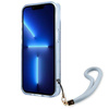 Case IPHONE 13 MINI Guess Hardcase Translucent Stap (GUHCP13SHTSGSB) blue