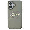 Oryginalne Etui IPHONE 16 PLUS Guess Hardcase IML Heart (GUHCP16MHCHGSPK) czarne