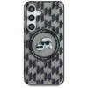 Etui Karl Lagerfeld Button Karl&Choupette Heads On KL Pattern MagSafe Samsung Galaxy S25 czarny