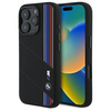 Original Handyhülle IPHONE 16 PRO MAX BMW Hardcase Silicone Cut Tricolor Lines MagSafe (BMHMP16X23SCUK) schwarz