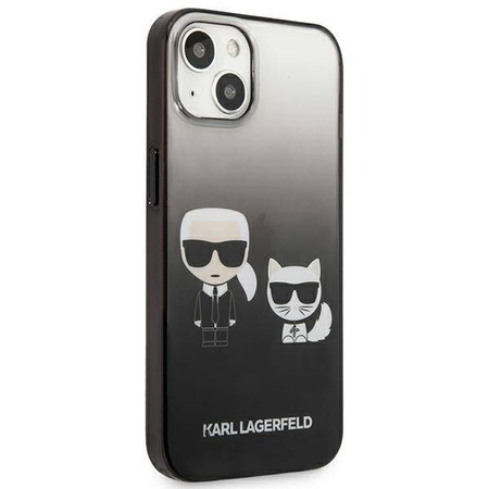 Karl Lagerfeld KLHCP13STGKCK iPhone 13 mini 5,4 &quot;hardcase black / black Gradient Ikonik Karl &amp; Choupette