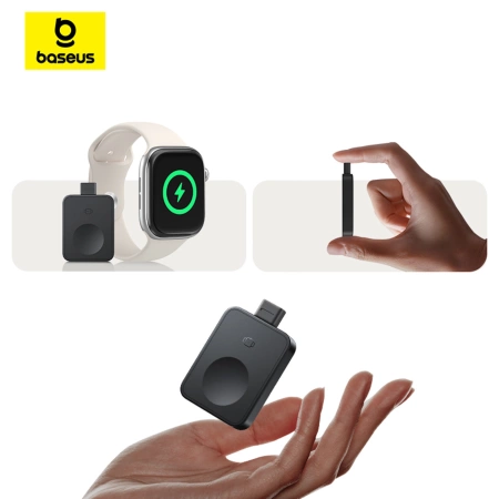 Baseus MagPro 2,5W magnetisches induktives Ladegerät für Apple Watch - Schwarz