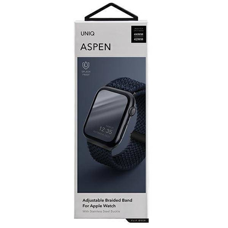 UNIQ pasek Aspen Apple Watch 44/42mm Braided niebieski/oxford blue