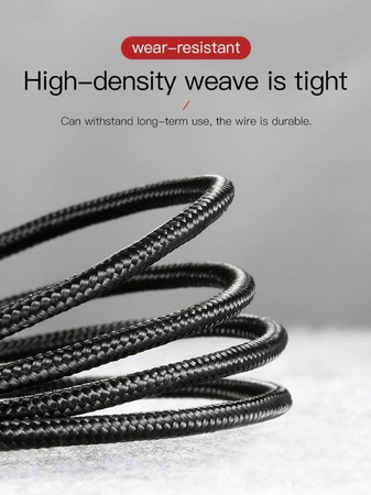 Baseus Cafule Cable - Kabel do ładowania i transmisji danych USB do USB-C 3 A, 1 m (czerwony/czarny)