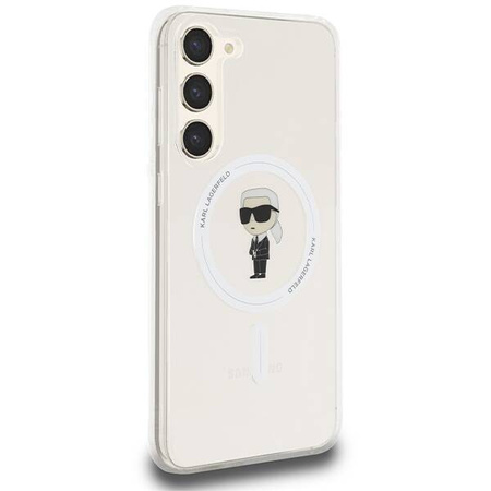 Karl Lagerfeld IML Ikonik MagSafe Hülle für Samsung Galaxy S23+ – transparent