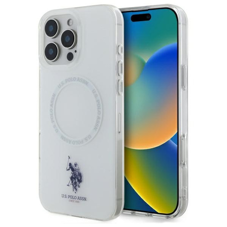 US Polo USHMP16LHOCLDPW iPhone 16Pro 6.3" biały/white IML Ring MagSafe