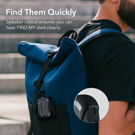 Schutzhülle APPLE AIRPODS PRO ESR Cyber Armor Halolock MagSafe schwarz