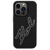 Etui Karl Lagerfeld 3D Rubber Signature na iPhone 15 Pro - czarne