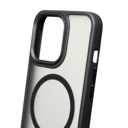 Etui Matt MagS iPhone 15 Plus Czarny