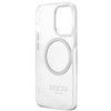 Oryginalne Etui IPHONE 13 PRO Guess Hard Case Metal Outline Magsafe (GUHMP13LHTRMS) srebrne
